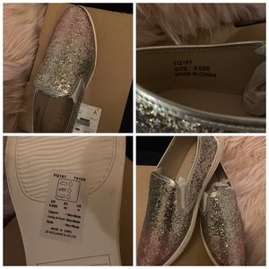 Glitter slip on sneakers